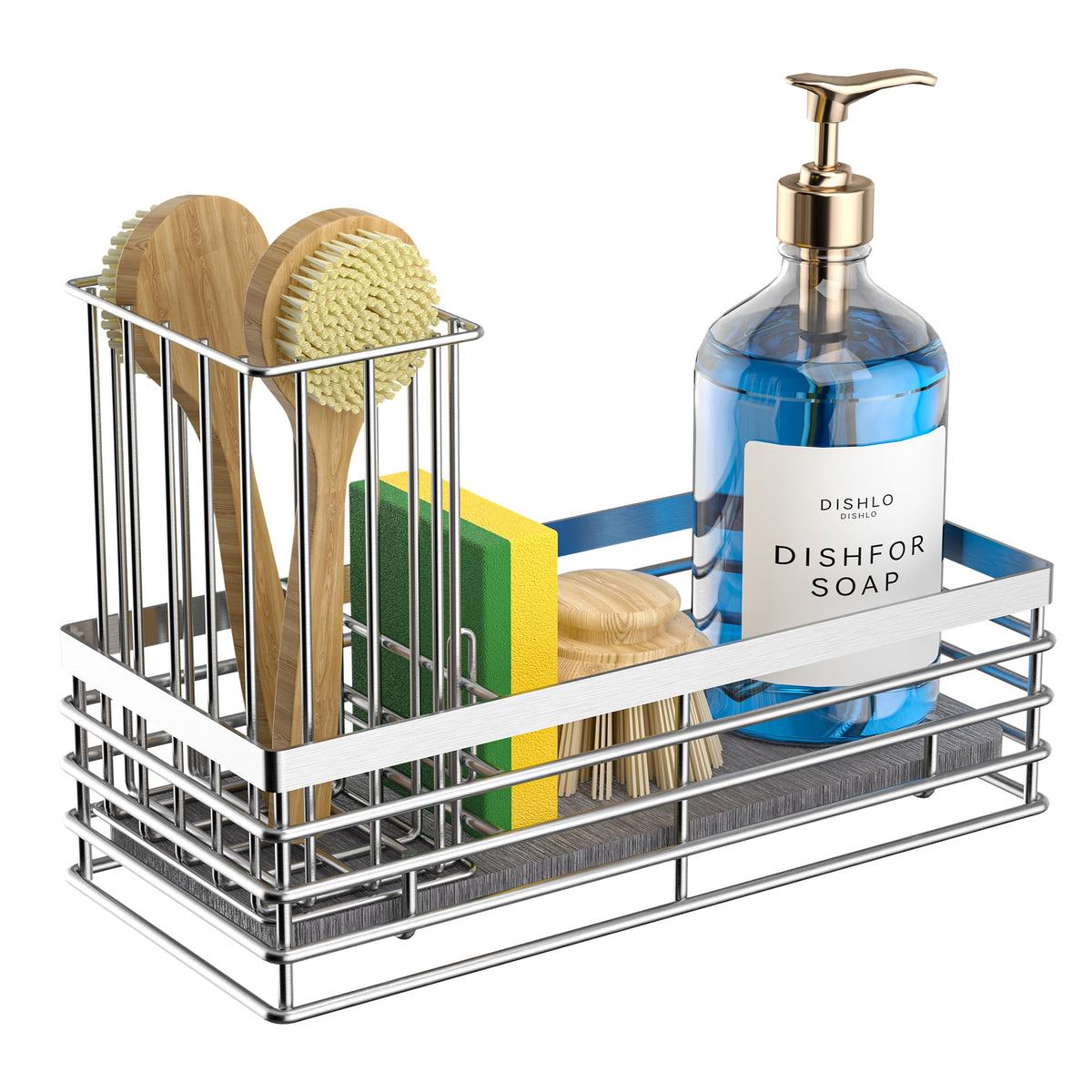 Yofidra sink caddy with stone drying tray keeps countertops dry and tidy.