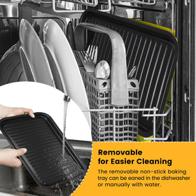 YOHAWJAN easy-cleanup-design promotes fast post meal washing.