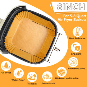 YOISDJL air fryer liner inside the fryer for mess-free cooking