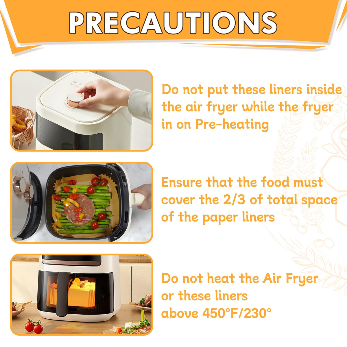 YOISDJL liners suitable for microwave, oven, and steamers