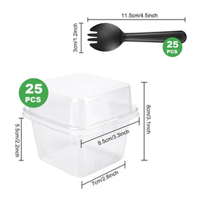 YOIYINI clear plastic cups with spoons enable easy party serving.