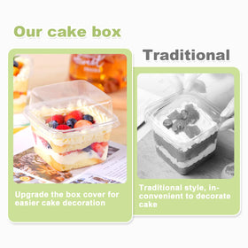 YOIYINI dessert cups with sealed lids prevent spills during transport.