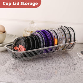 Yoku Made mason jar lid holder keeps lids neatly arranged and easy to grab.