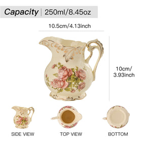YOLIFE sugar creamer set with gold edge for a refined table