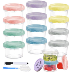 Yomarket 8oz containers with lids for organized, portable snacks.