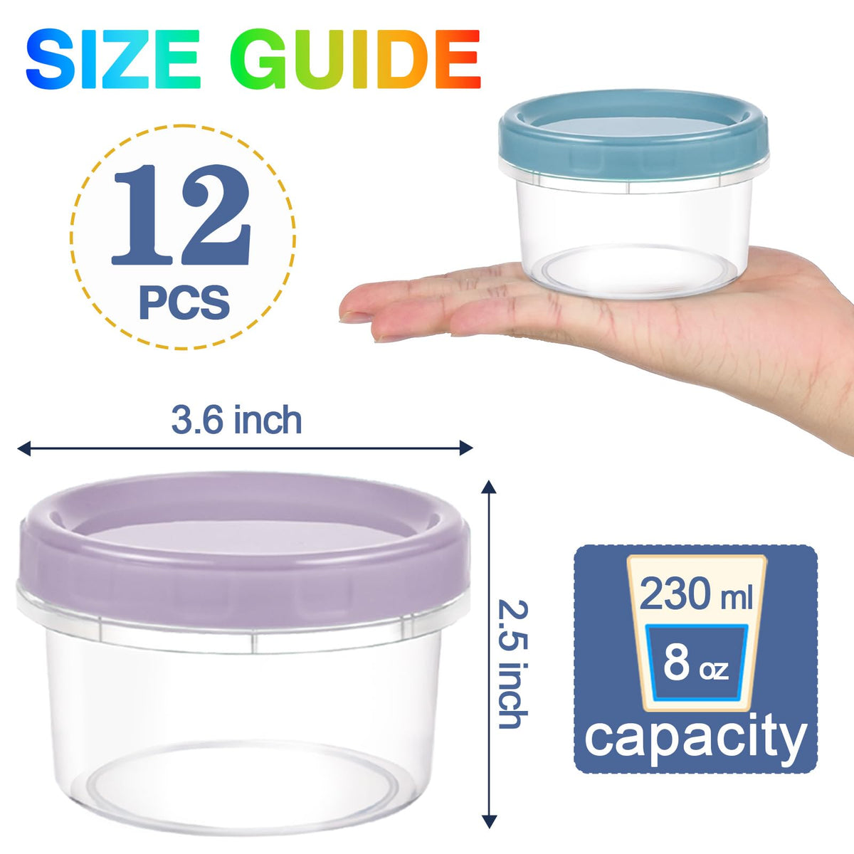 Yomarket clear plastic storage lets you see contents at a glance.