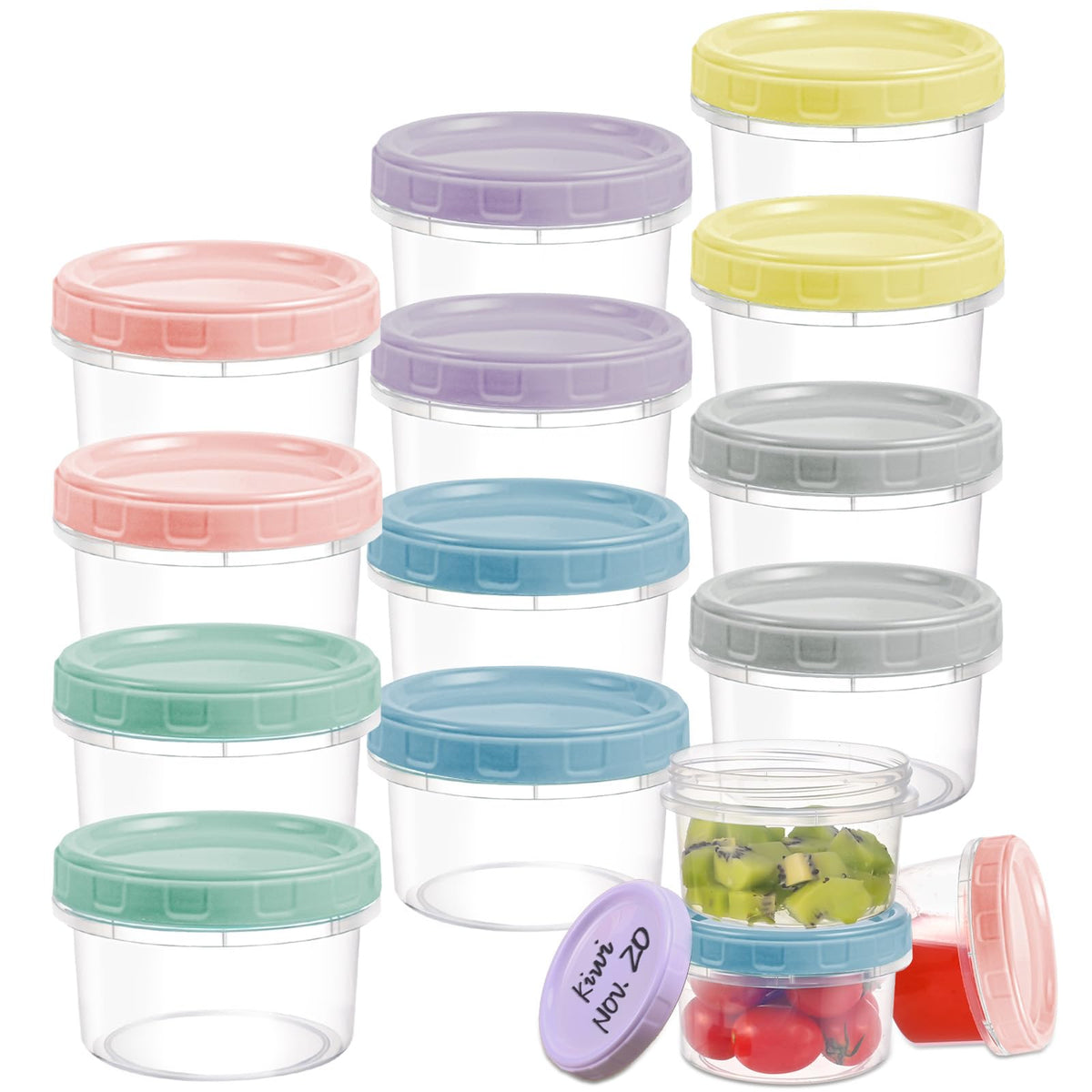 Yomarket stackable kitchen containers save space in cabinets.