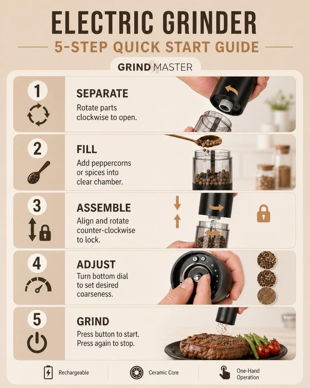 Yomety compact kit suited for kitchen, dining, outdoor grilling and travel