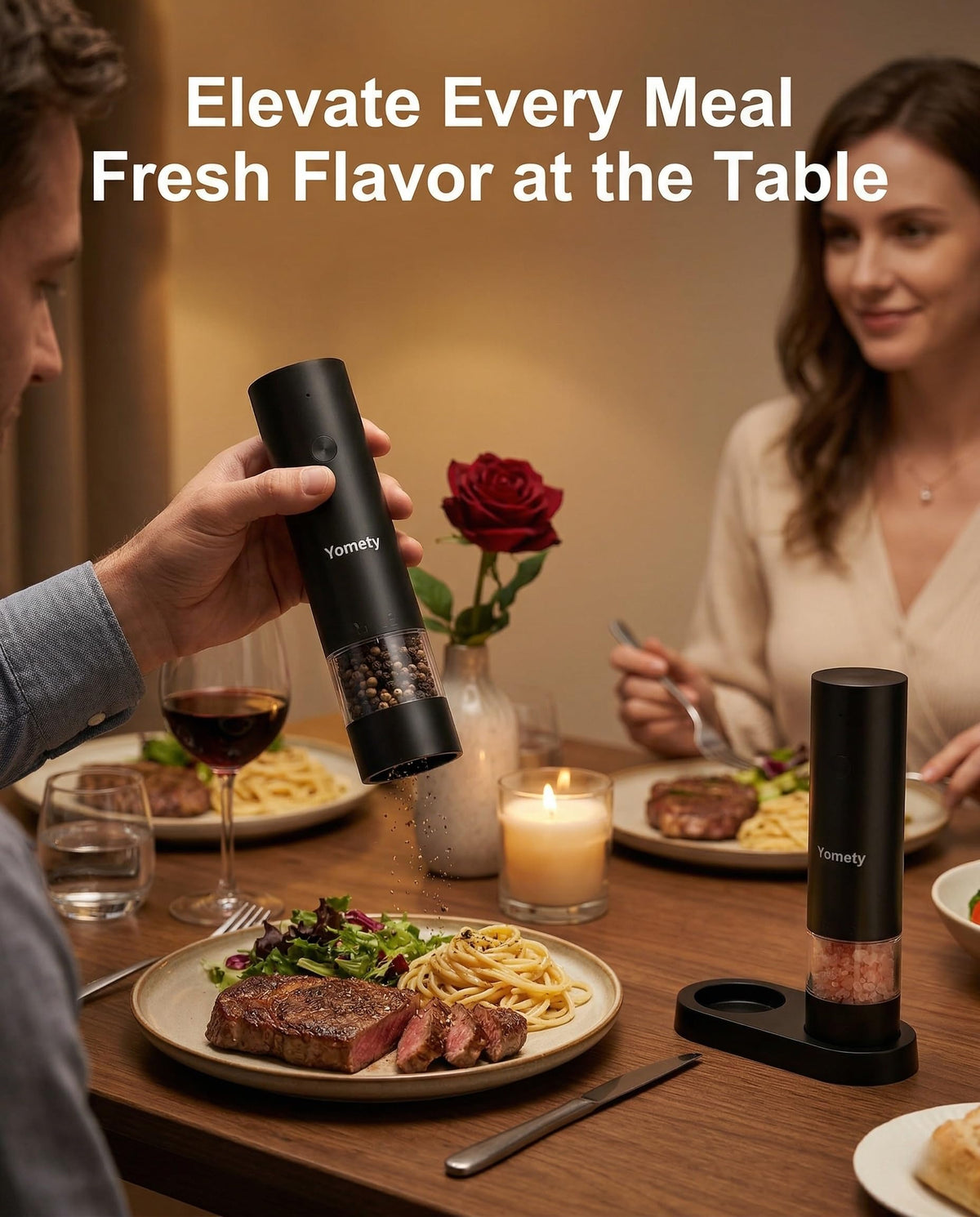 Yomety one-handed operation with a push button for easy cooking