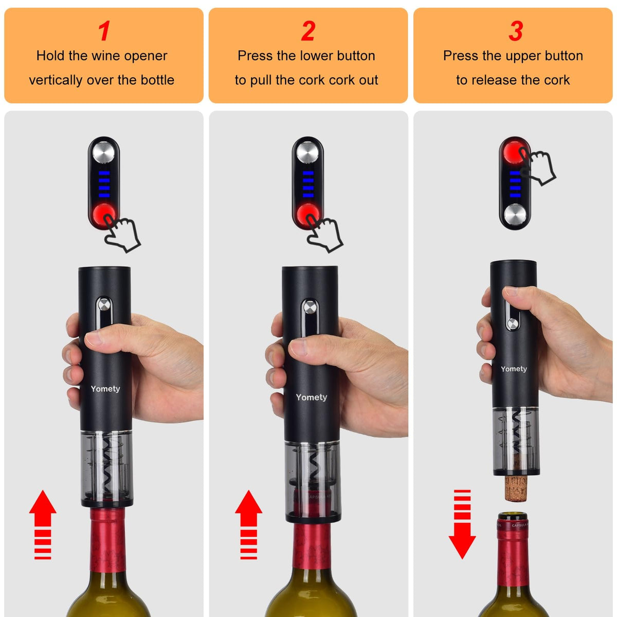 Yomety wine aerator pour showing drip-free serving and aroma enhancement