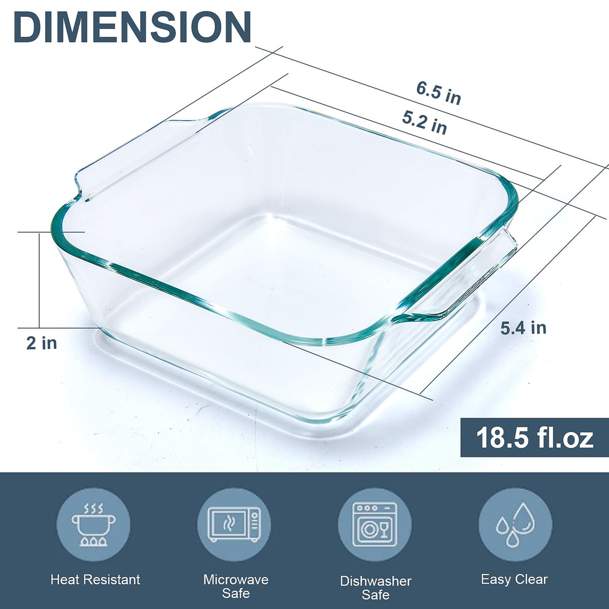 Yomvzake four-pack square pans for versatile portioning and meal prep.