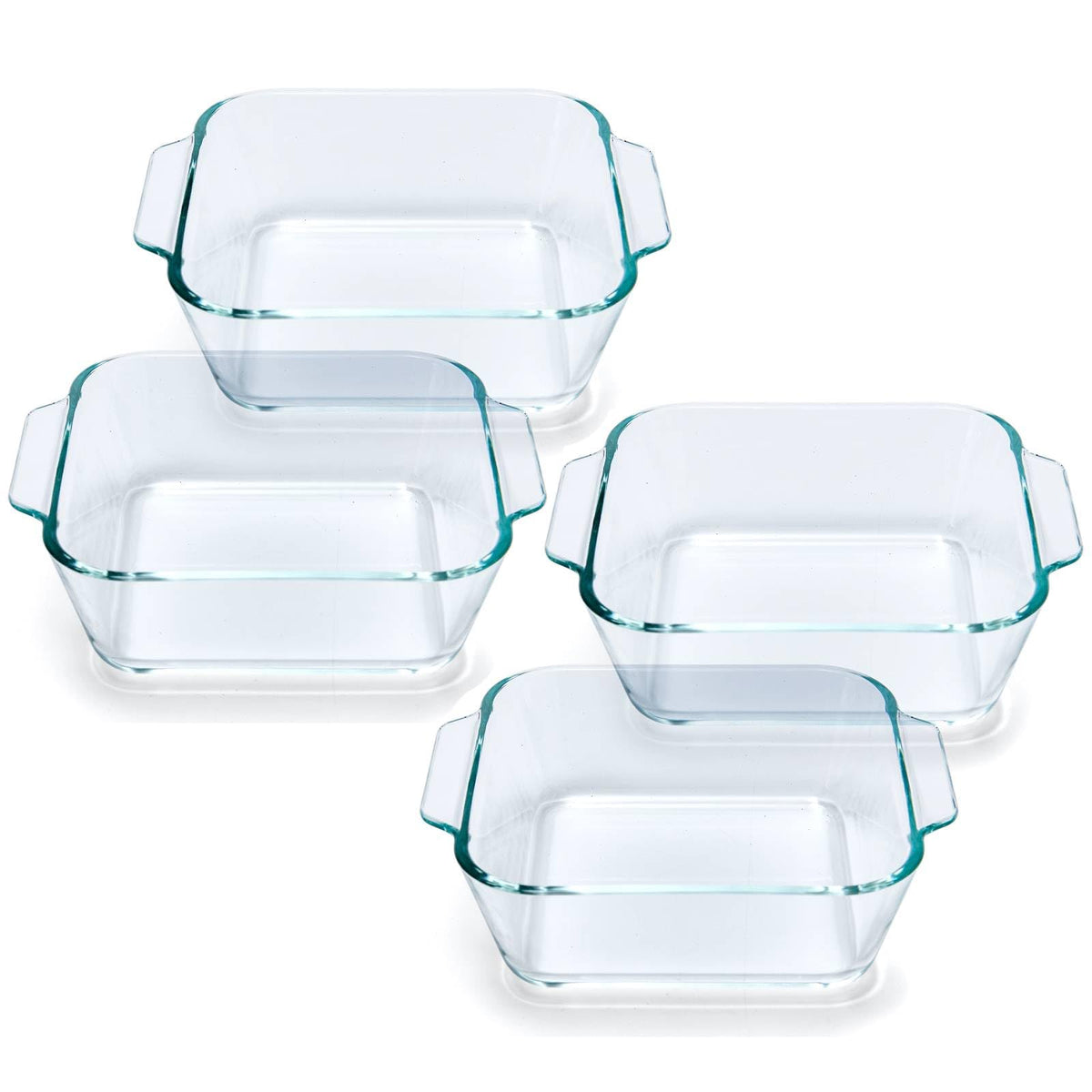 Yomvzake small 5-inch square casserole dish with handles for easy serving.