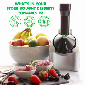 Yonanas quick desserts in a bowl illustrate versatile, healthy treats.