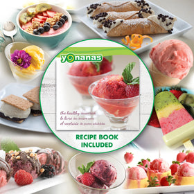 Yonanas serving-size display shows single and family portions.