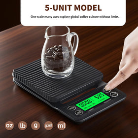 Yoncon Coffee Scale battery compartment with included batteries