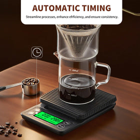 Yoncon Coffee Scale timer enables controlled pour-over extraction timing