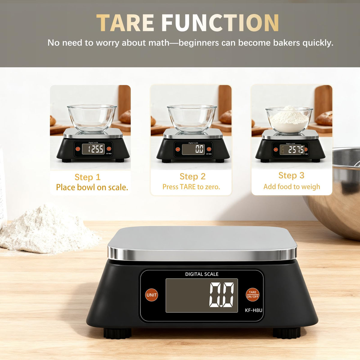 Yoncon KF-H8U pcs function helps estimate item counts quickly