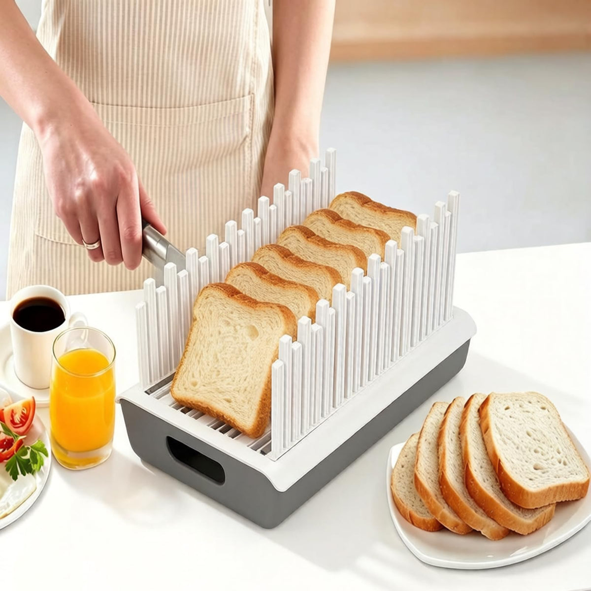 YONGAIJIA bread slicer overview for safe home bread cutting.