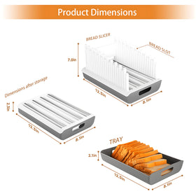 YONGAIJIA bread slicer storage tray keeps crumbs organized.