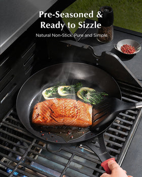 Yonida pan demonstrates even heating and minimal hotspots during searing