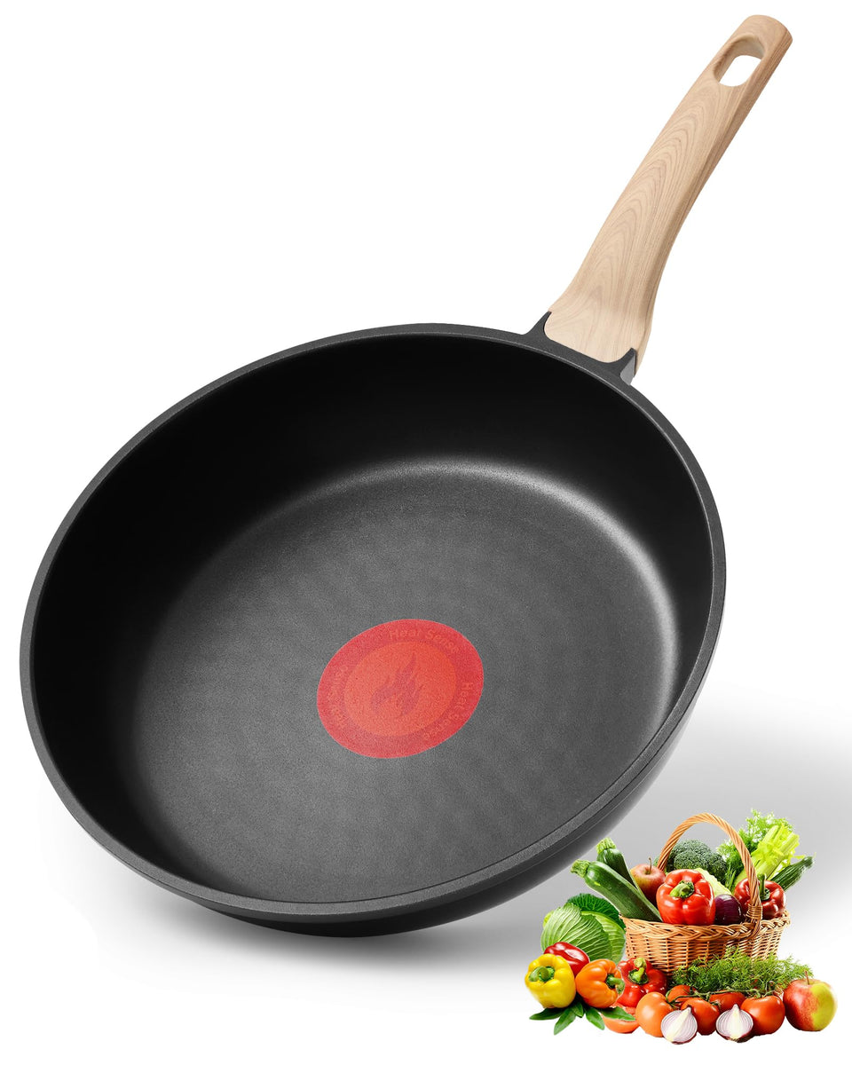 Yonida 12-inch non-stick frying pan with heat-dot indicator for precise temperature control.