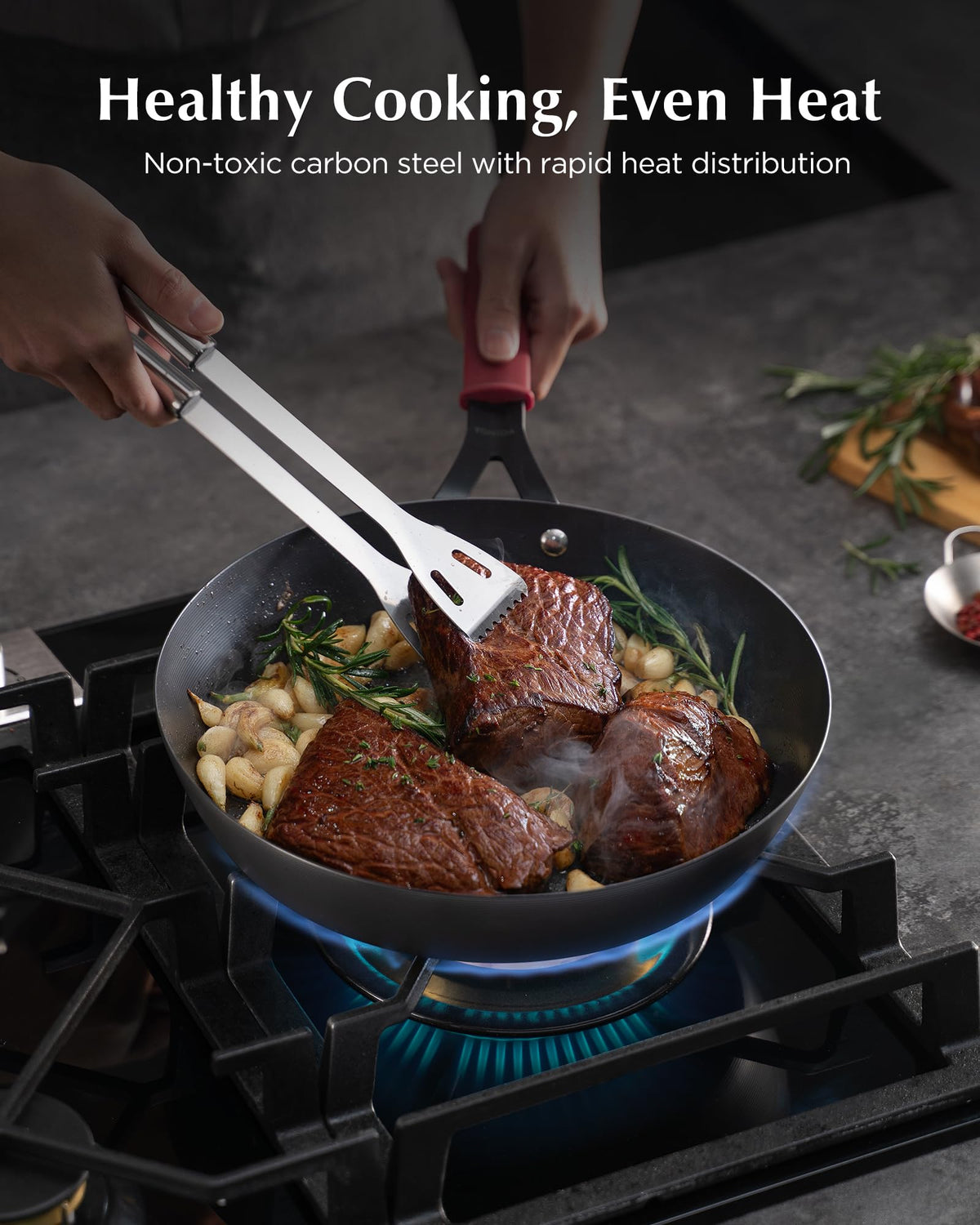 Yonida removable silicone handle highlighting safe, cool-to-touch grip