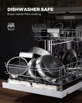 Yonida two lids included enable versatile simmering and searing