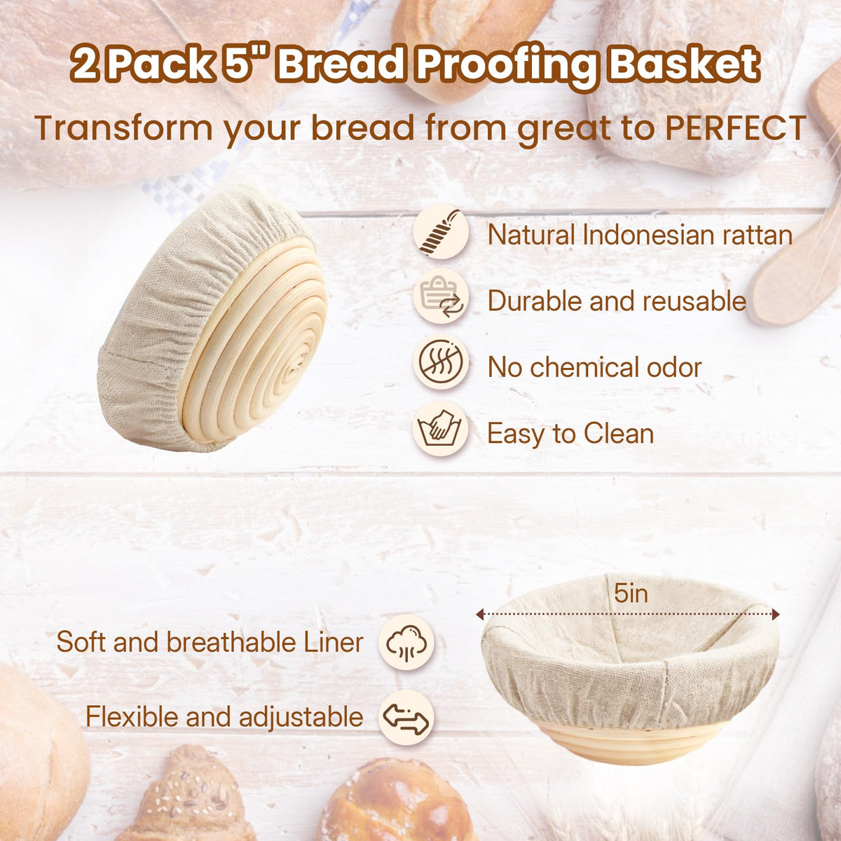 YONILL dual mini bread pans in use; bake two loaves at once