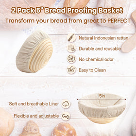 YONILL dual mini bread pans in use; bake two loaves at once