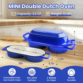 YONILL enamel-coated cast iron offers easy release and even heat.