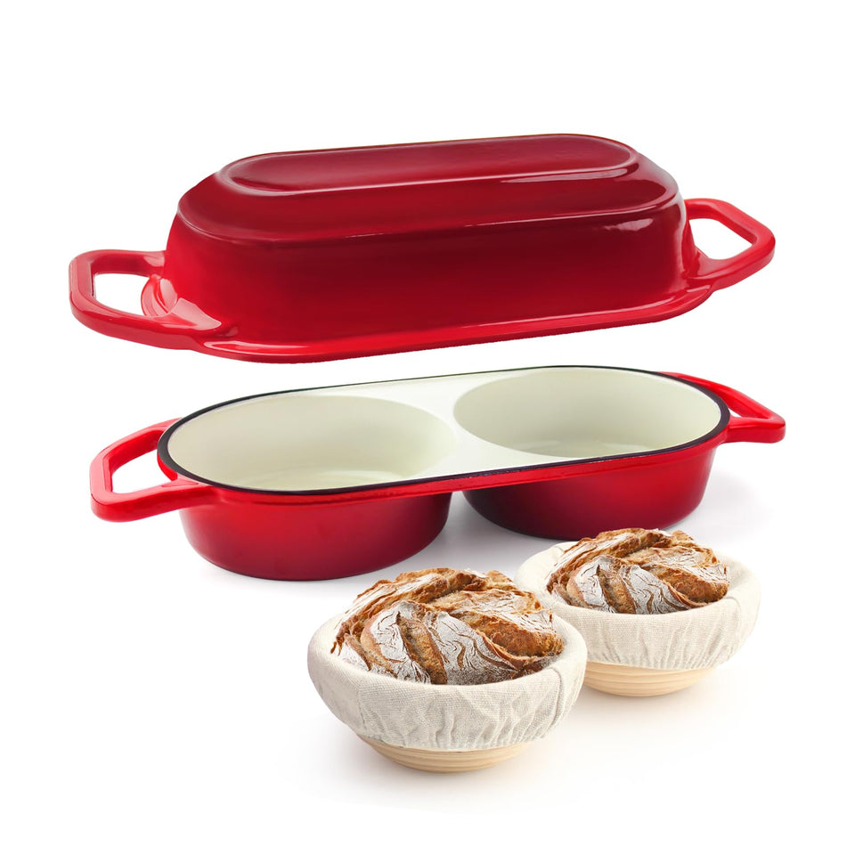 YONILL mini double Dutch oven for sourdough baking with compact design