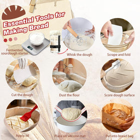 YONILL silicone spatula and pastry brush for smooth dough handling