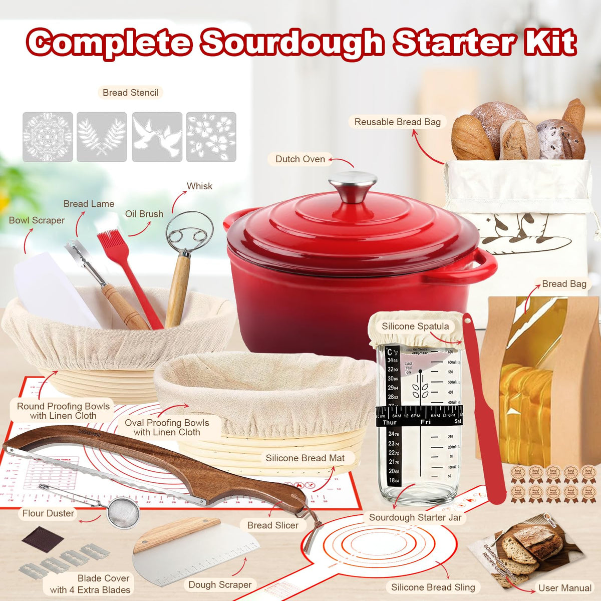 YONILL banneton basket highlighting breathable surface for dough fermentation