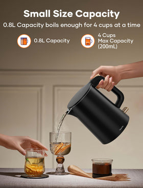 Yoochu 1000W kettle boils fast for tea and coffee.