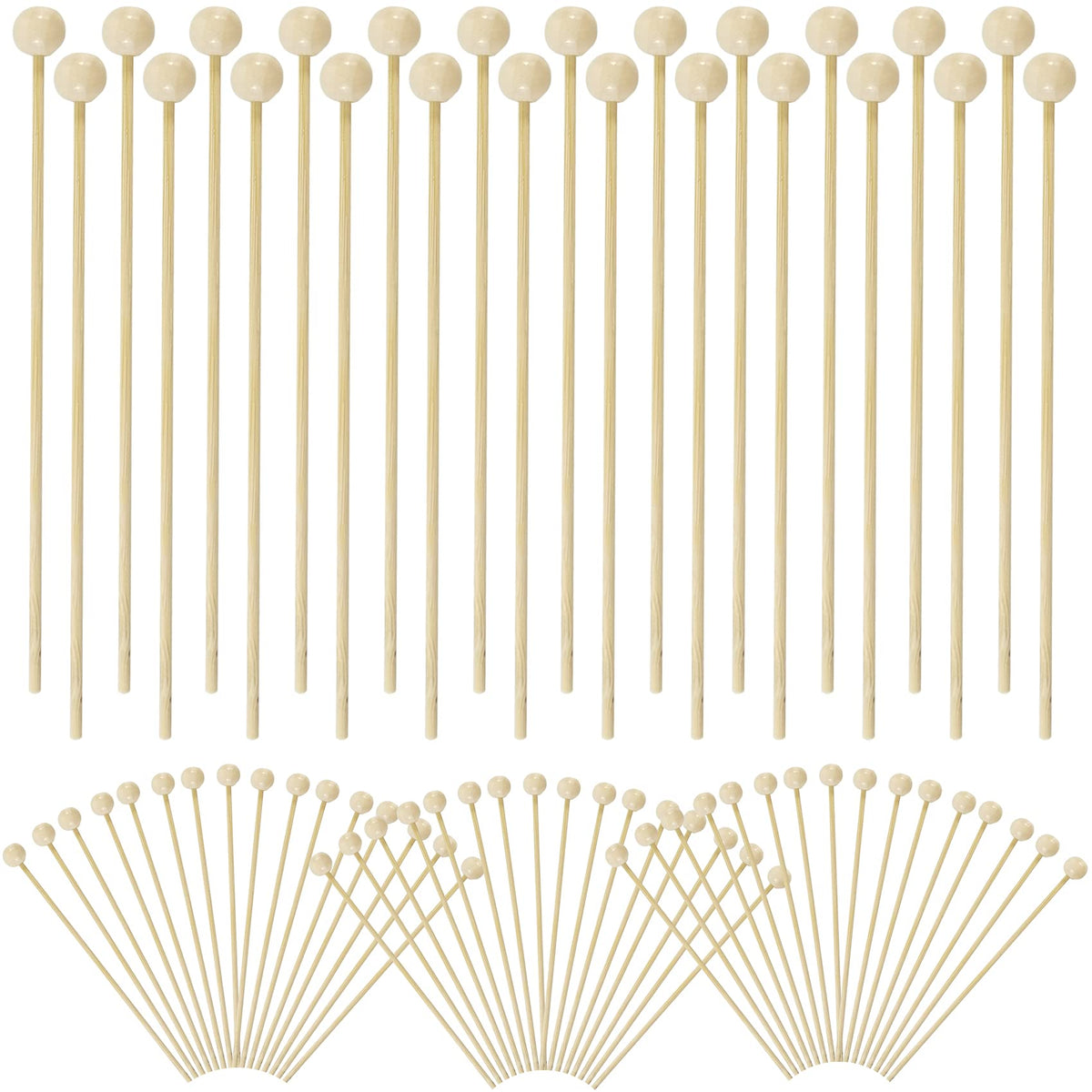 YOOHUA rock candy sticks 6inch bamboo for stylish drinks and easy stirring.
