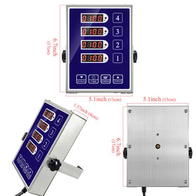 Four-channel Yooyist timer in use at a busy prep station.