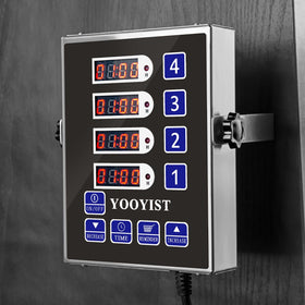 YOOYIST 4-channel timer digital LED display supporting four simultaneous tasks.