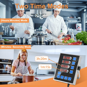 YOOYIST loud alarm helps prevent missed timers during busy service.