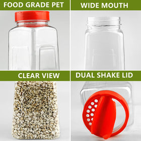 Yopay 32oz jars suited for dried spices, herbs, and dry goods.