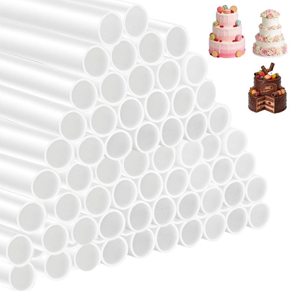 Yopay cake dowel rod 0.4 inch diameter, 9.5 inch length supports multi-tier cakes