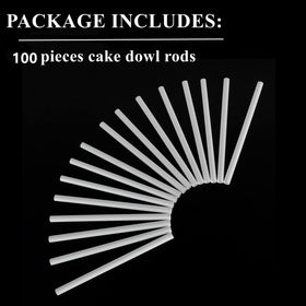 Yopay cake stack dowels white help align tiers and simplify assembly