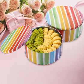 Yopay colorful tins enable festive gift packaging for special occasions.