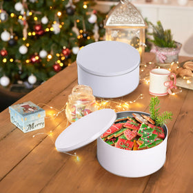 Versatile storage for cookies, snacks, chocolates, nuts, and crafts.