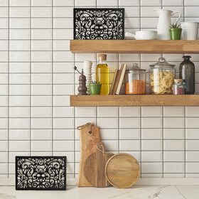 Yopay farmhouse decor trivet adds rustic charm to counters.