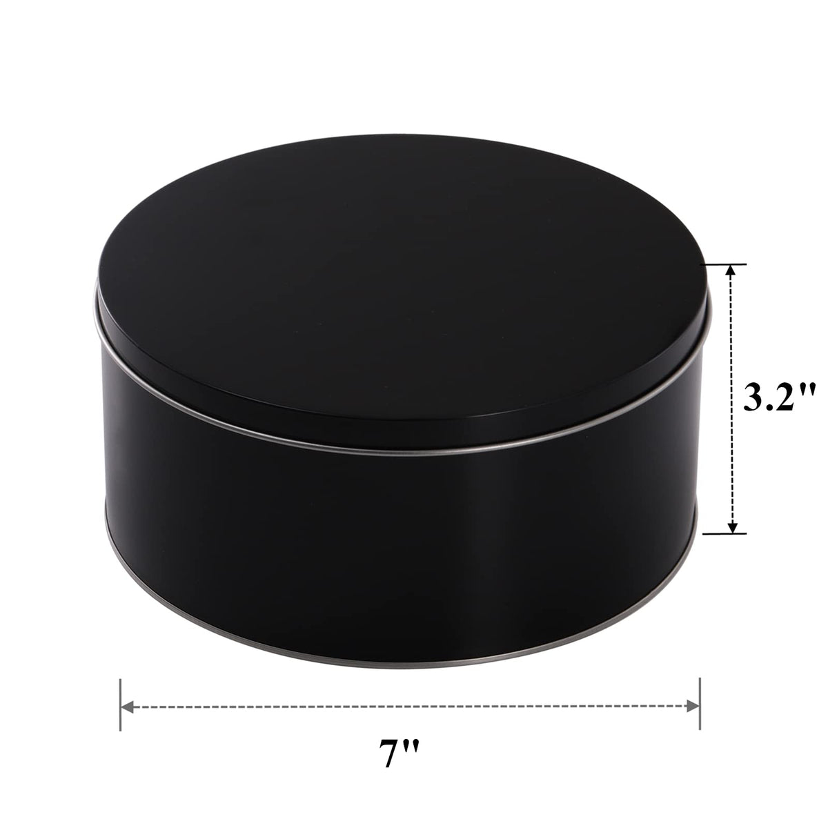 Yopay round cookie tin 7inch diameter, easy to stack and organize pantry treats.