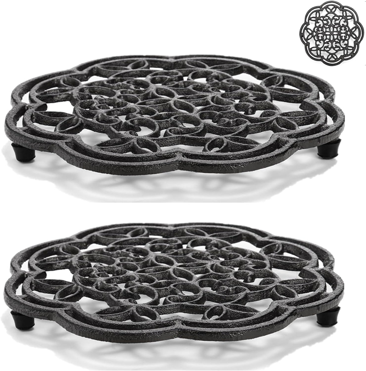 Yopay round trivet 7-7 inch diameter protects tabletops from hot dishes