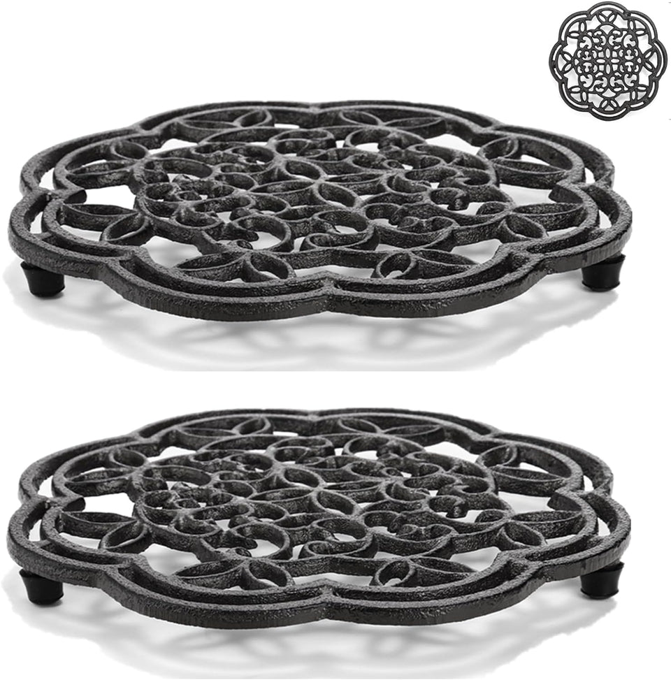 Yopay round trivet 7-7 inch diameter protects tabletops from hot dishes