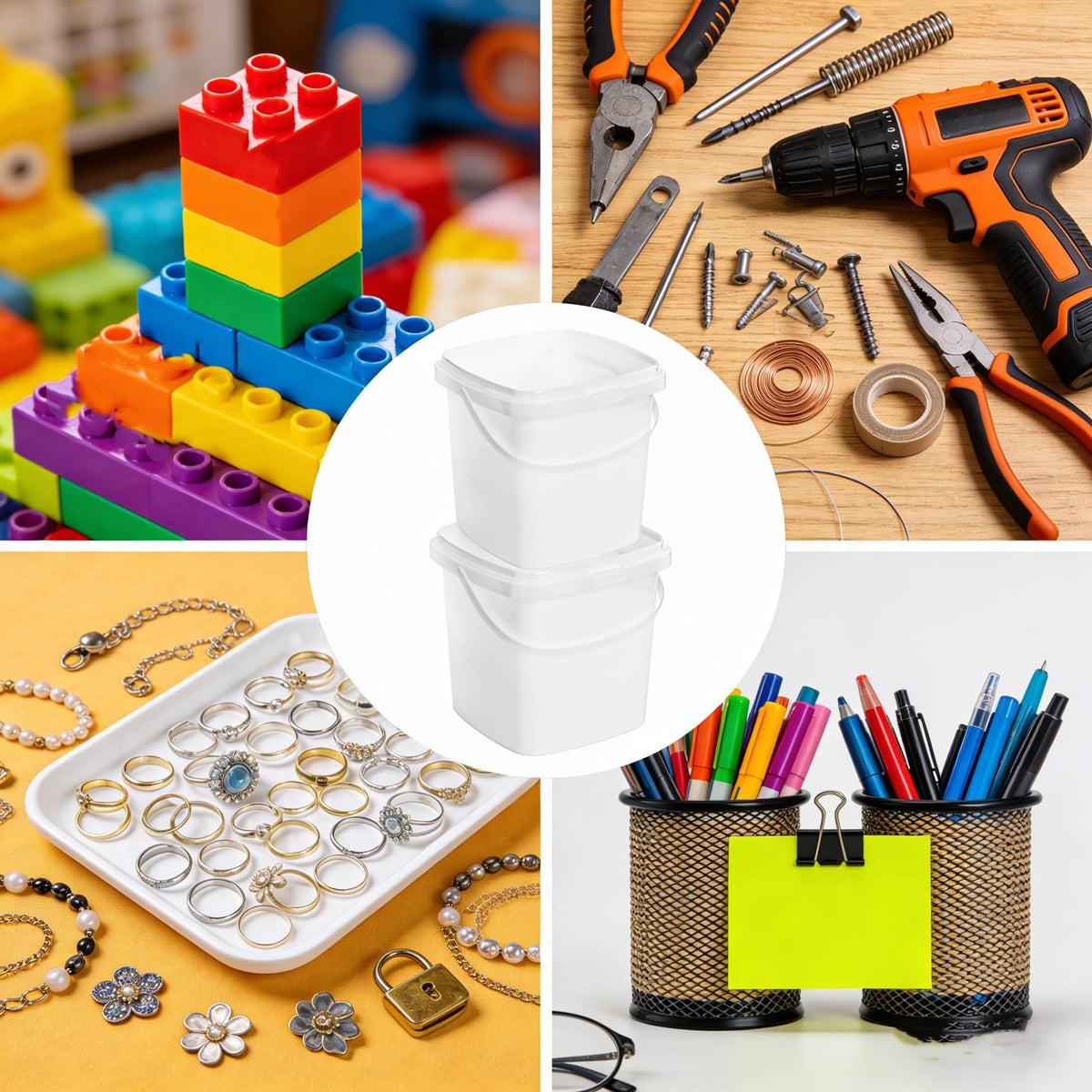 Yopay sealable lids and stackable design save space and prevent spills.