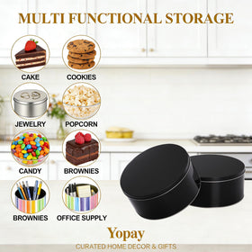 Yopay sturdy metal cookie tin coating, long-lasting for seasonal baking and gifting.