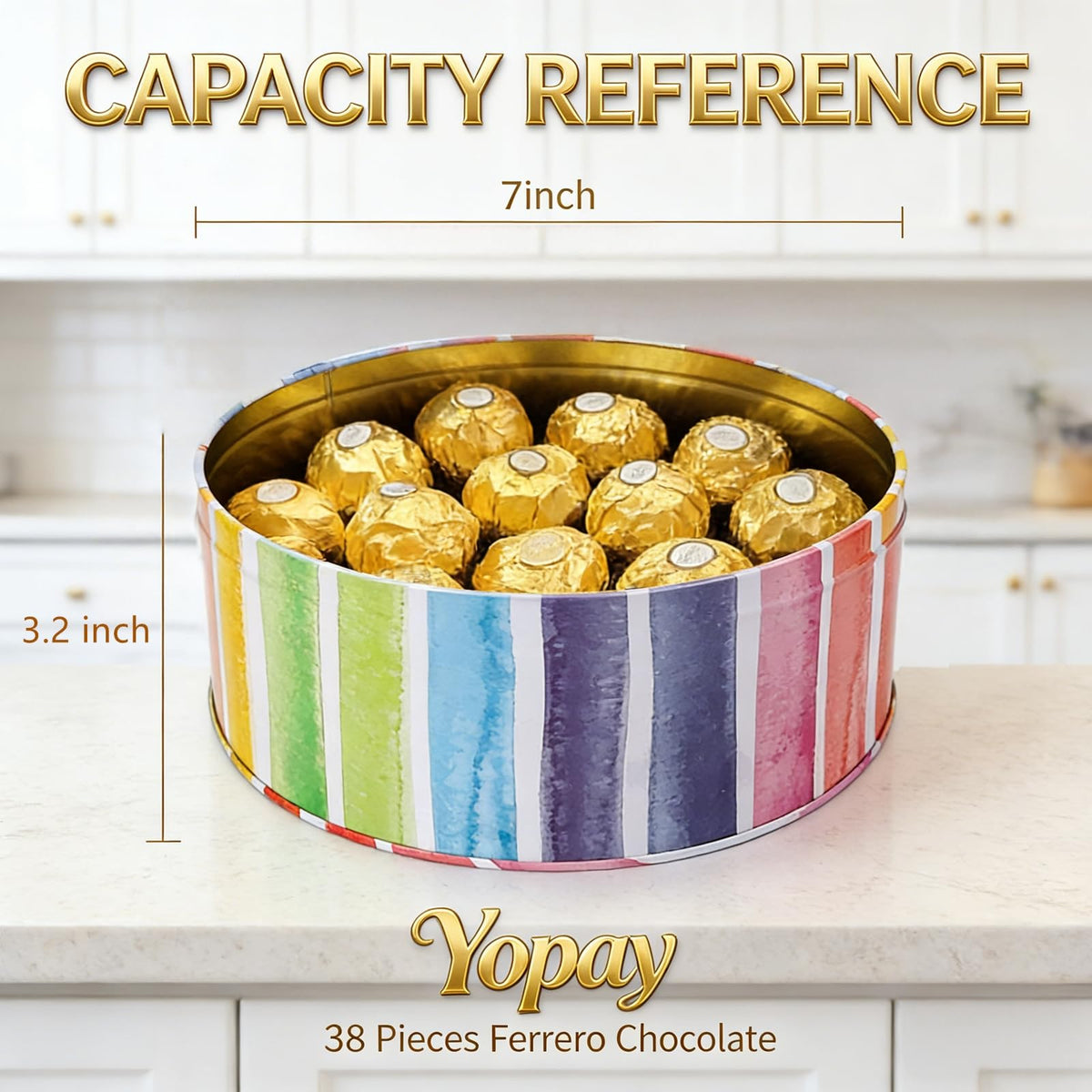 Yopay three-pack cookie tins provide durable metal storage for treats and crafts.